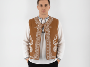 Vesta traditionala Paul - Piele Intoarsa 2
