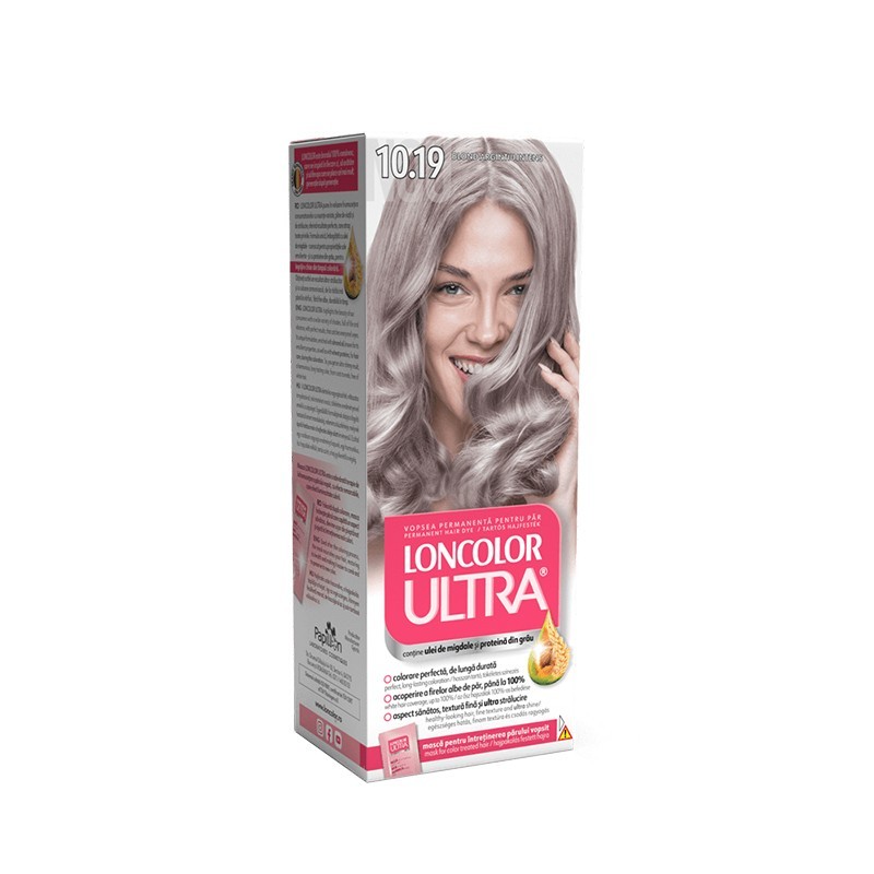 Reducere 20% – Vopsea de Par Permanenta Loncolor Ultra 10.19 Blond Argintiu Intens, 100 ml 1 Vopsea de Par Permanenta Loncolor Ultra 10.19 Blond Argintiu Intens